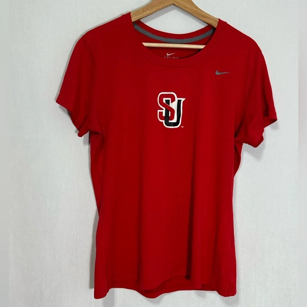 Nike Seattle University Redhawks Dri-FIT Red Short Sleeve T-Shirt Womens Large‎